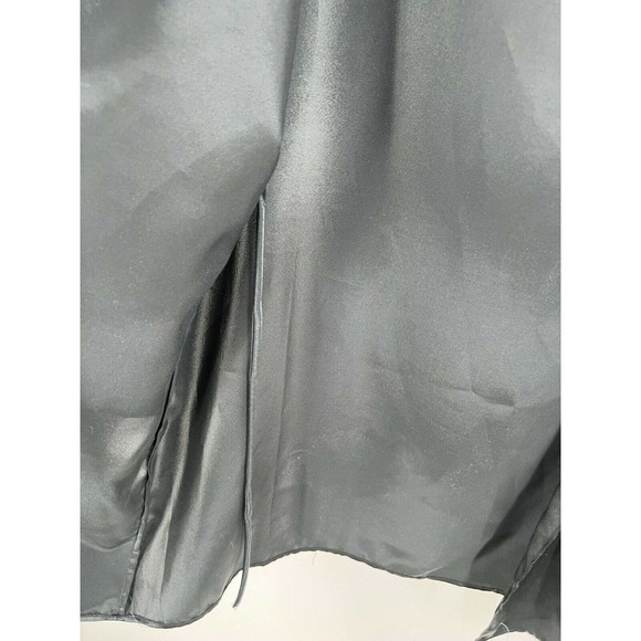 Victoria's Secret Vintage Gold Label O/S One Size Black Satin Lace Kimono Robe - Picture 3 of 6